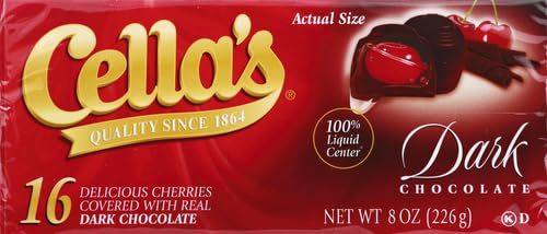 Product image of Cella's Dark Chocolate Covered Cherries 16 ct 8 oz 8 oz 16 Count