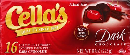 Product image of Cella's Dark Chocolate Covered Cherries 16 ct 8 oz 8 oz 16 Count