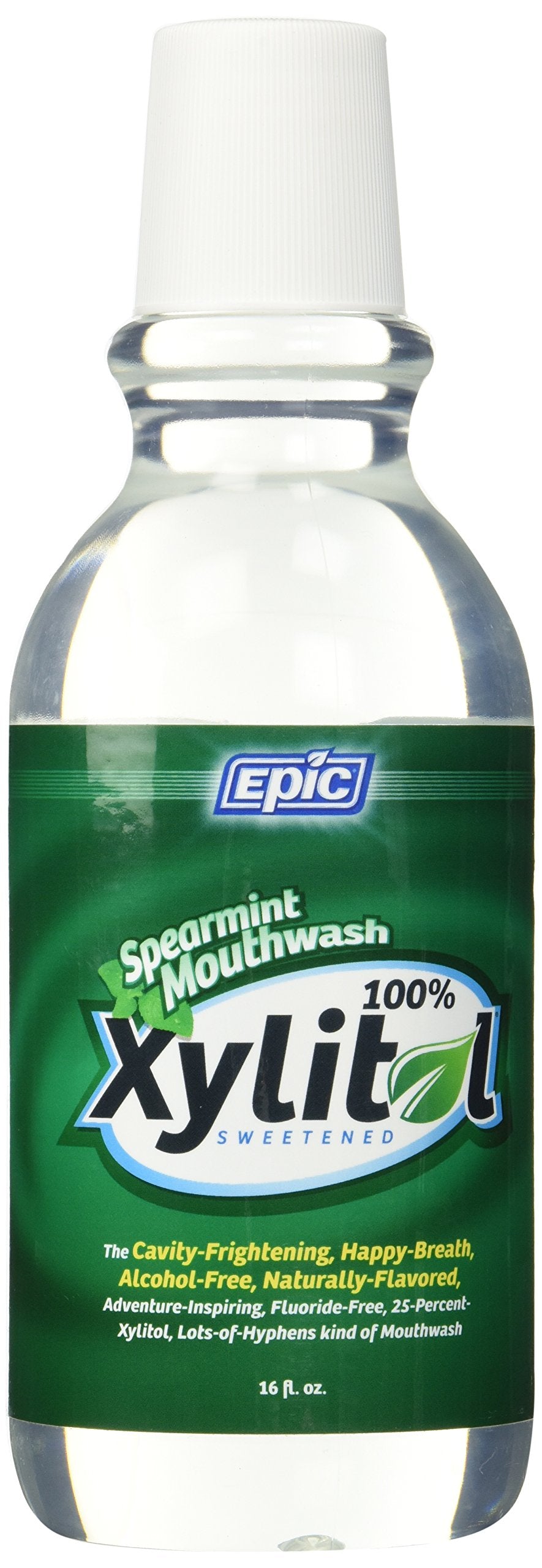 Product image of Epic Xylitol Spearmint Flavored Mouthwash 16 oz 16 oz