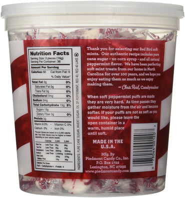 Product image of Red Bird Peppermint Puffs Hard Candy Mint Flavor Tub 18 oz 18 oz