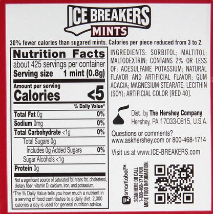 Product image of Ice Breakers Sugar Free Mints Cinnamon 1.5 oz 1.5 oz Pack of 16