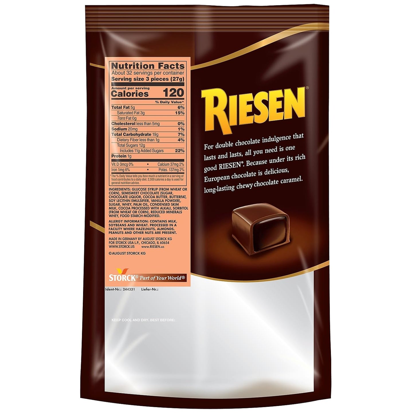 Product image of Riesen Chewy Caramel Dark Chocolate Pieces Dark Chocolate Caramel Flavor 30 oz 30 oz