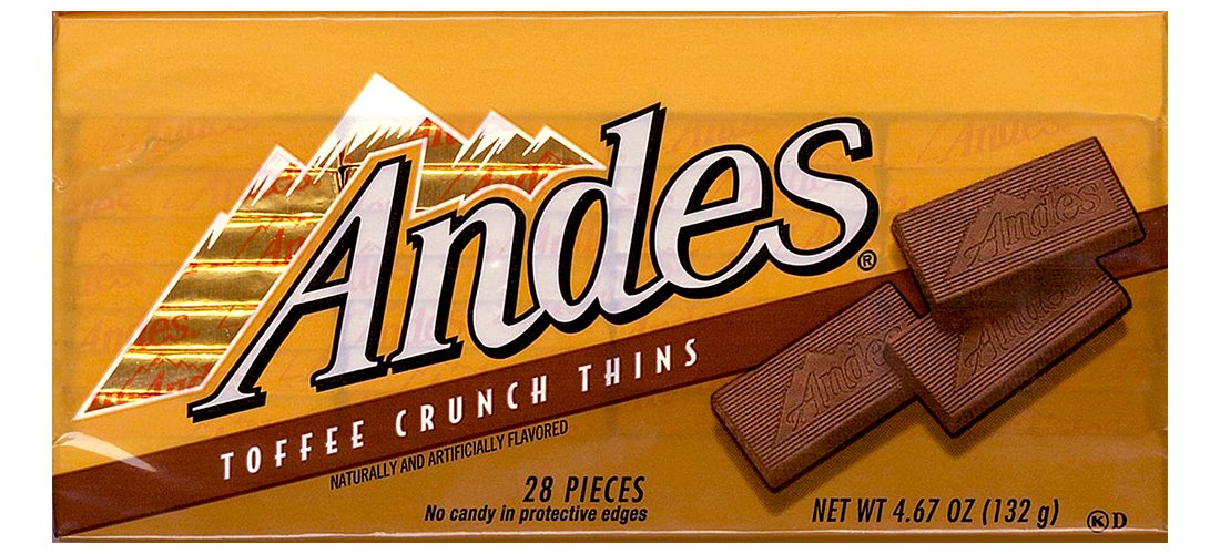 Product image of Andes Toffee Crunch Thins Chocolate Candy Box 4.67 oz 28 ct Box 4.67 oz 28 Count