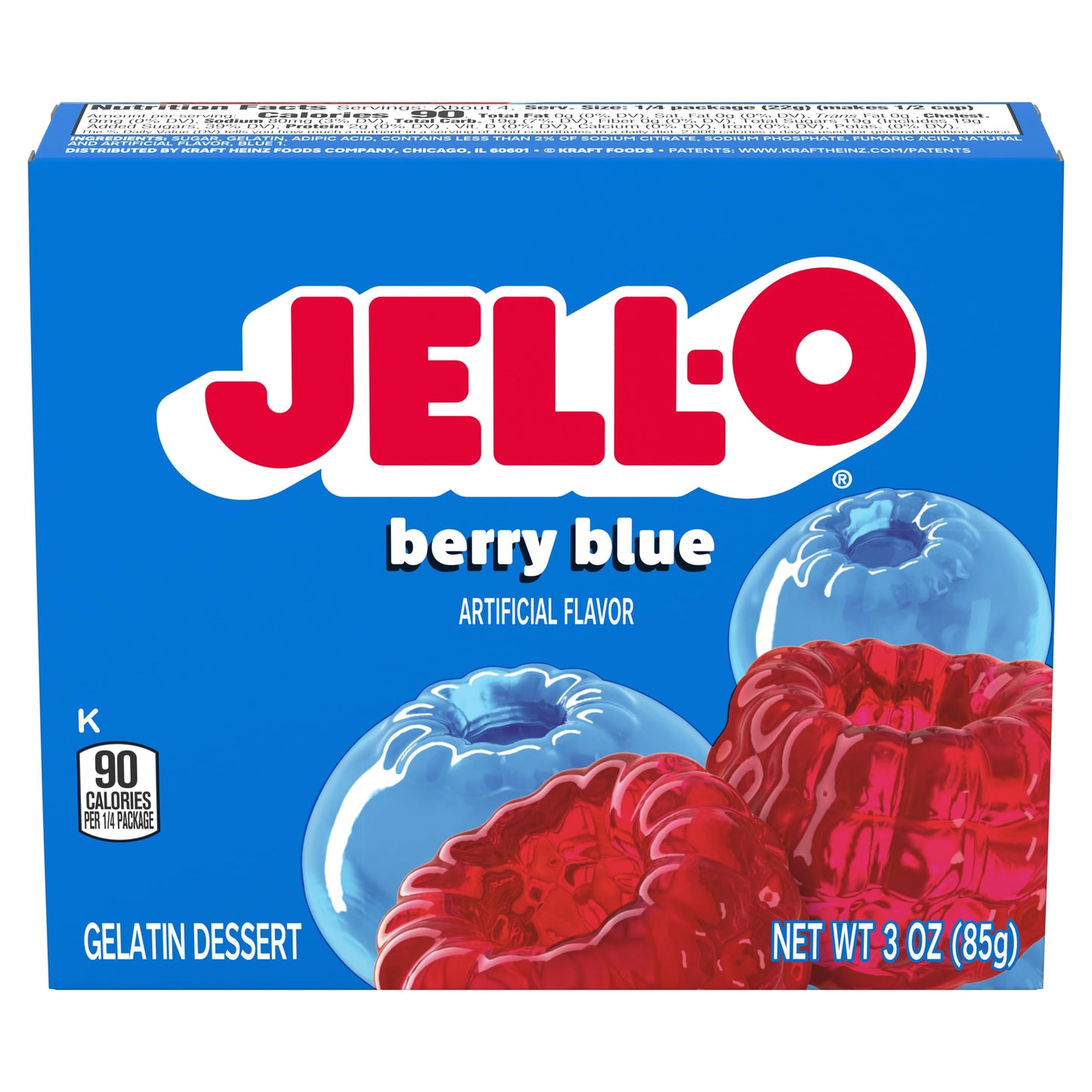 Product image of Jell-O Berry Blue Gelatin Pack of 4