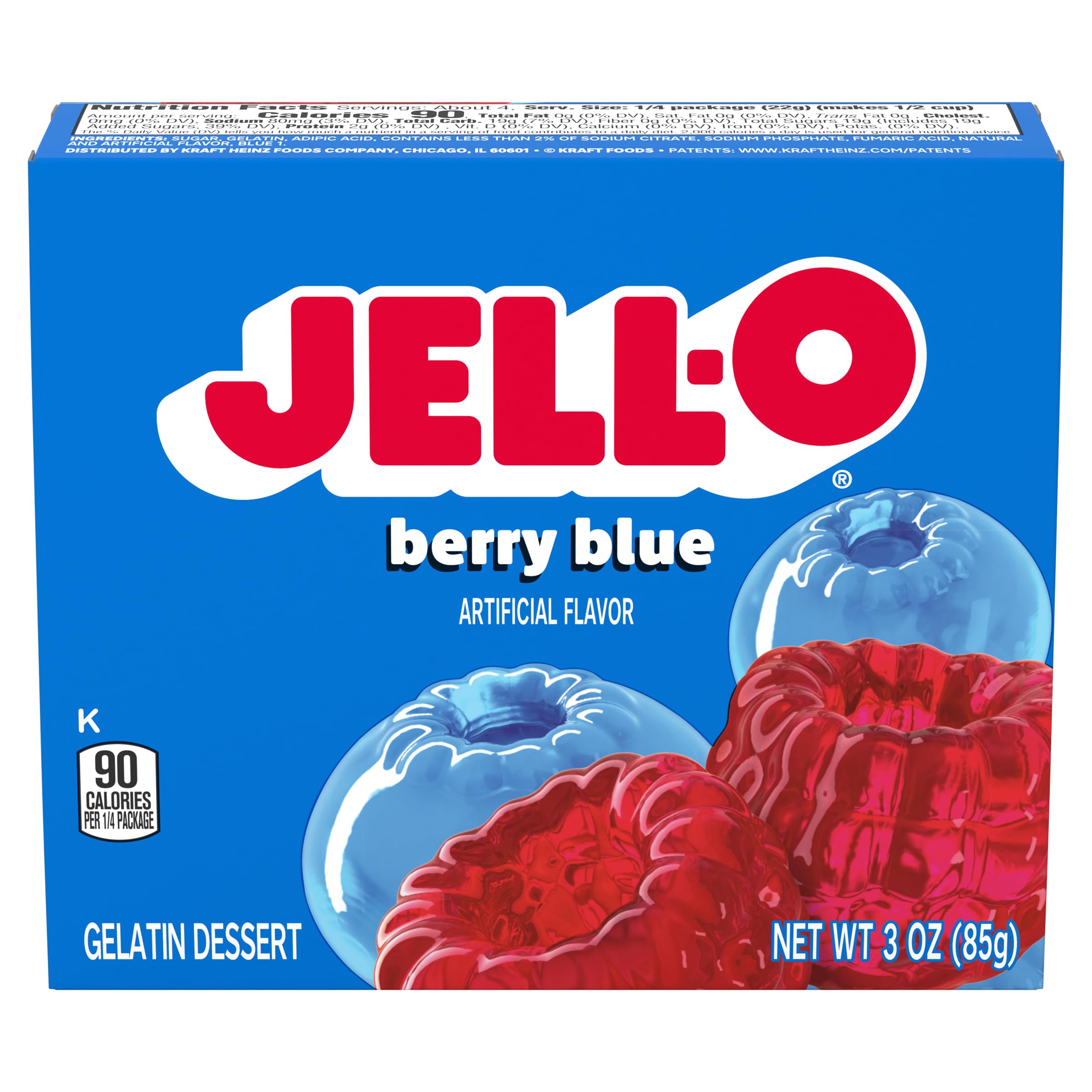 Product image of Jell-O Berry Blue Gelatin Pack of 4