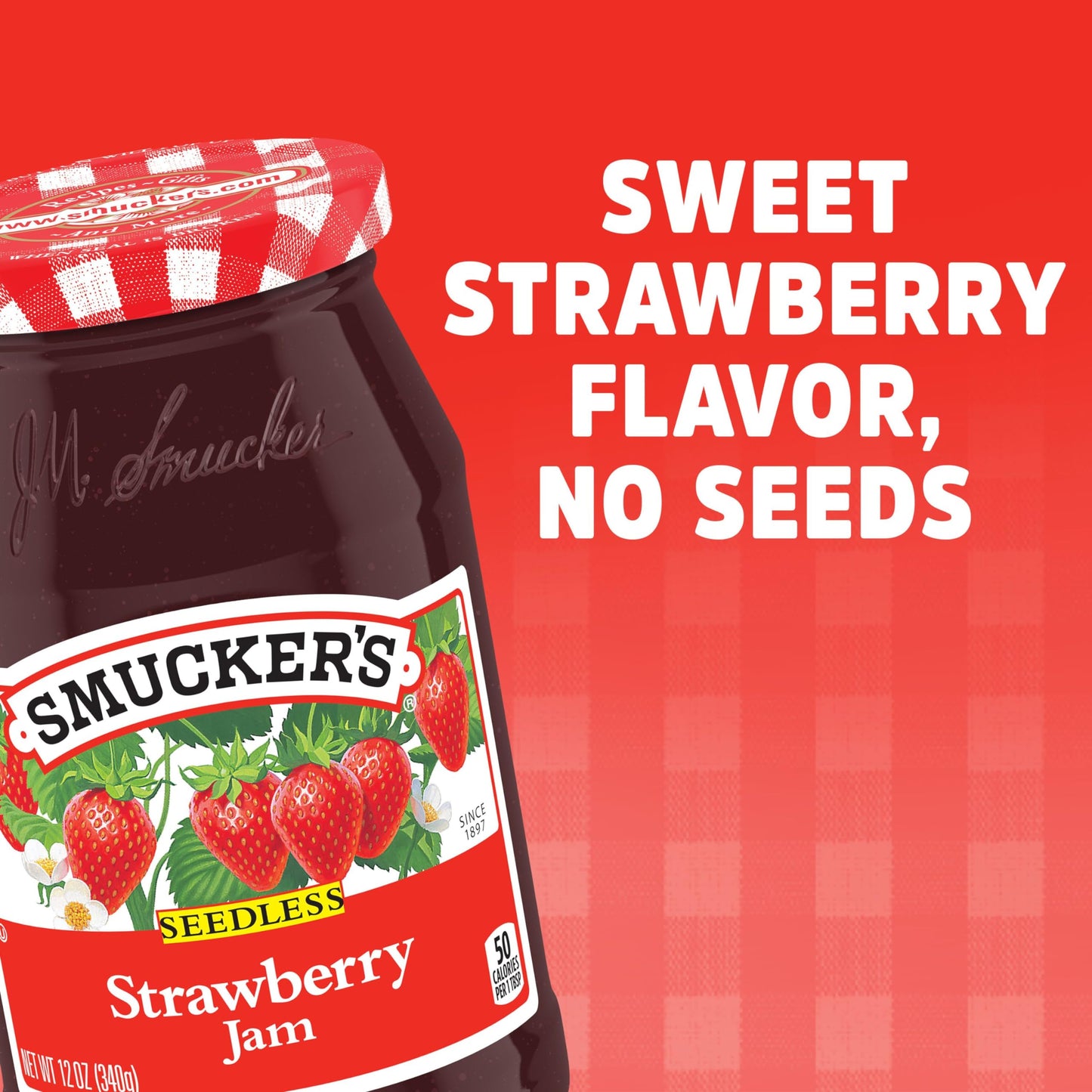 Product image of Smucker's Seedless Strawberry Jam 12 oz 12 oz Pack of 6