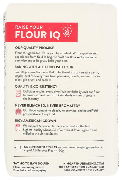 Product image of King Arthur Organic All Purpose Flour Unbleached Non-GMO Premium Baking Flour 2 lbs / 32 oz 32 oz