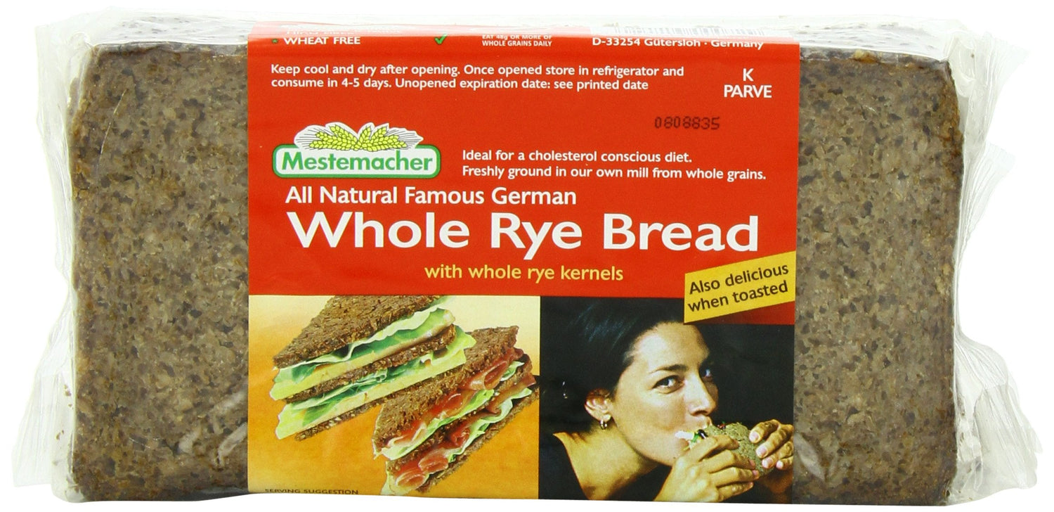 Product image of Mestemacher Whole Rye Bread 17.6 oz 17.6 oz Pack of 6