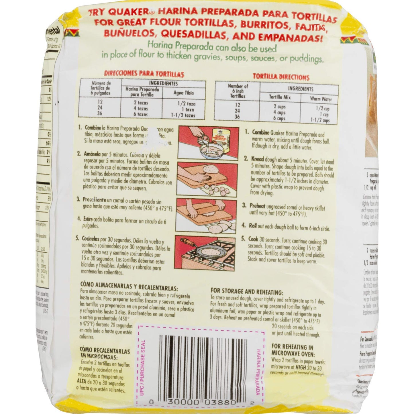 Product image of Quaker Masa Preparada Harina Preparada para Tortillas Corn Flour 4 lb Pack of 4