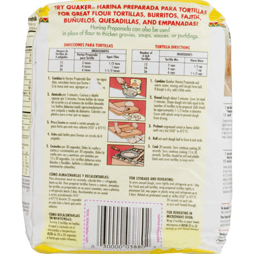 Product image of Quaker Masa Preparada Harina Preparada para Tortillas Corn Flour 4 lb Pack of 4