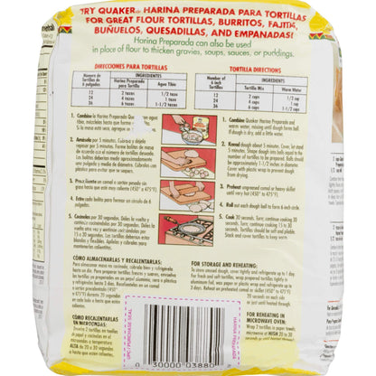 Product image of Quaker Masa Preparada Harina Preparada para Tortillas Corn Flour 4 lb Pack of 4