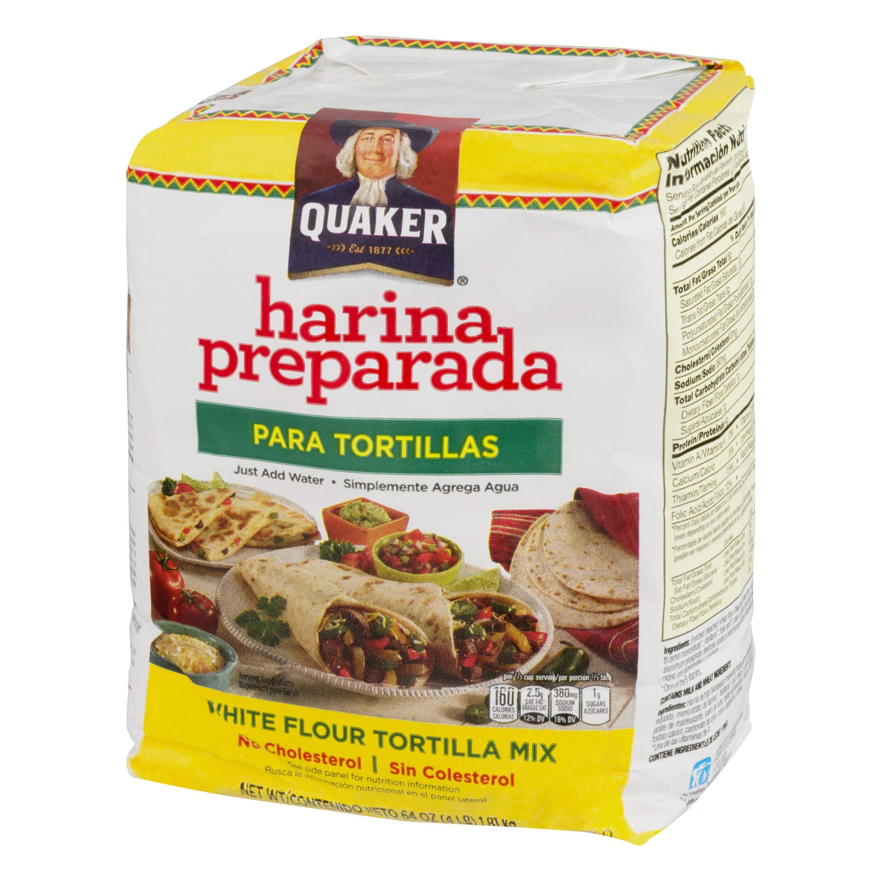 Product image of Quaker Masa Preparada Harina Preparada para Tortillas Corn Flour 4 lb Pack of 4