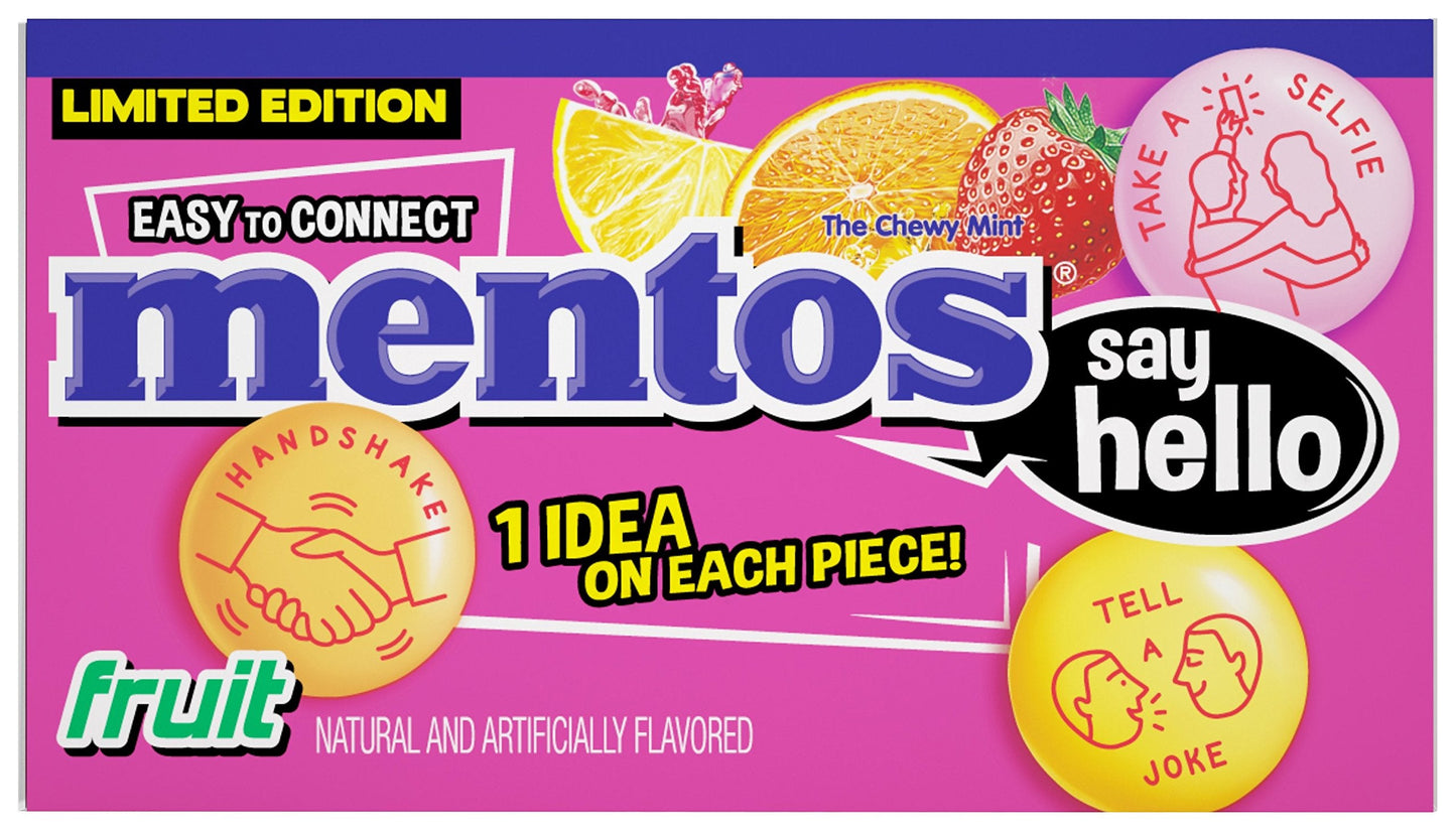 Product image of MENTOS Mixed Fruit Chewy Candy 1.32 oz 1.32 oz Pack of 15