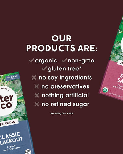 Product image of Alter Eco Classic Blackout 85% Pure Dark Cocoa Dark Chocolate Bar Fair Trade Organic Non-GMO Gluten Free