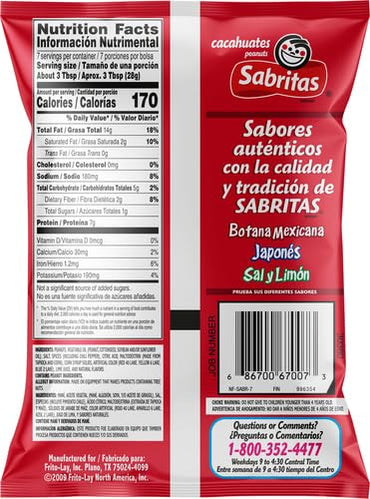 Product image of Sabritas Chile and Lime Peanuts 7 oz 7 oz Pack of 6