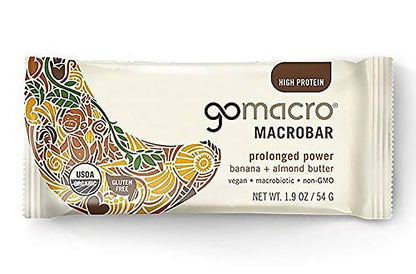 Product image of GoMacro MacroBar Organic Vegan Protein Bars Banana + Almond Butter Bars 1.9 oz 1.9 oz Pack of 12