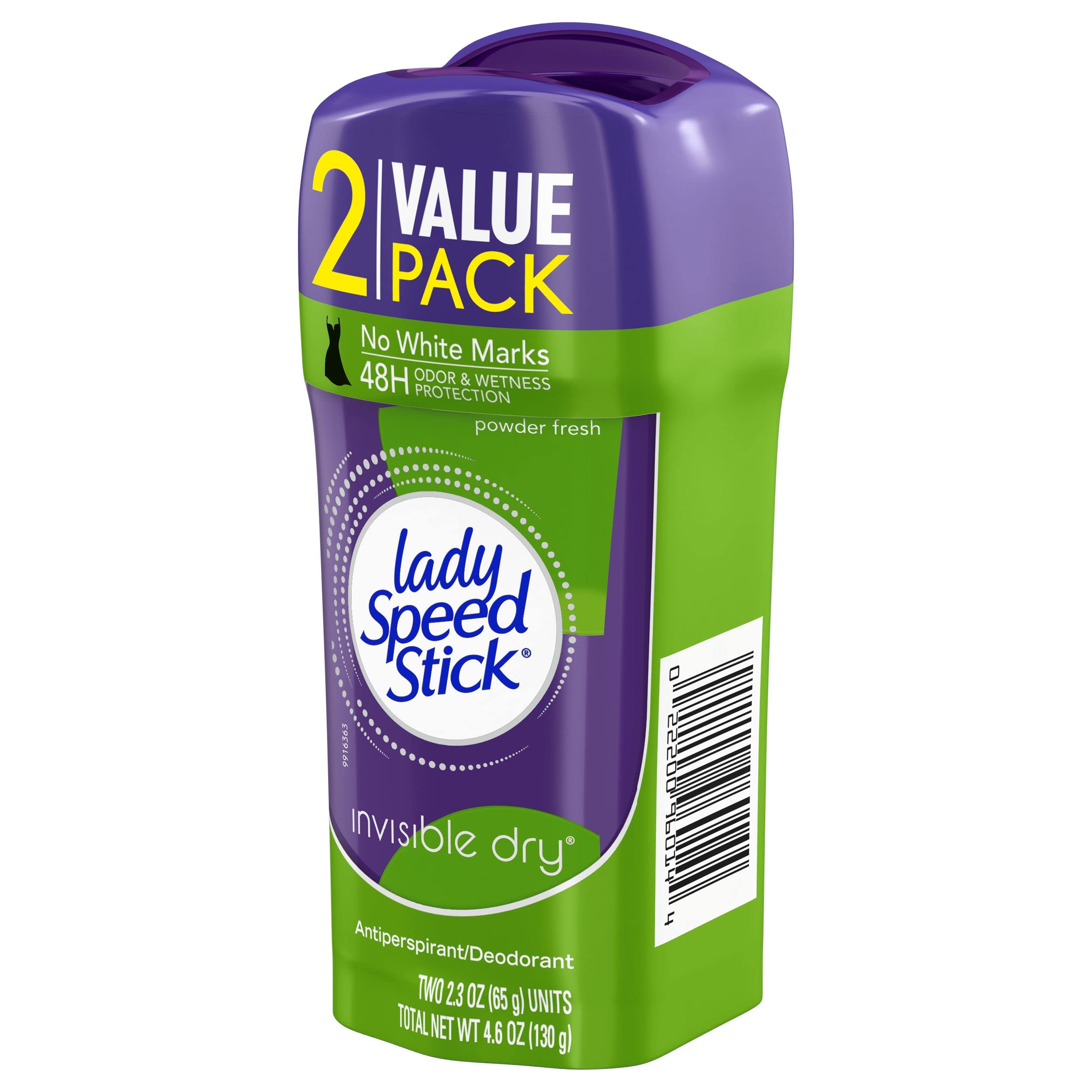 Product image of Lady Speed Stick Antiperspirant Invisible Dry Powder Fresh 2.3 oz 2.3 oz Pack of 2