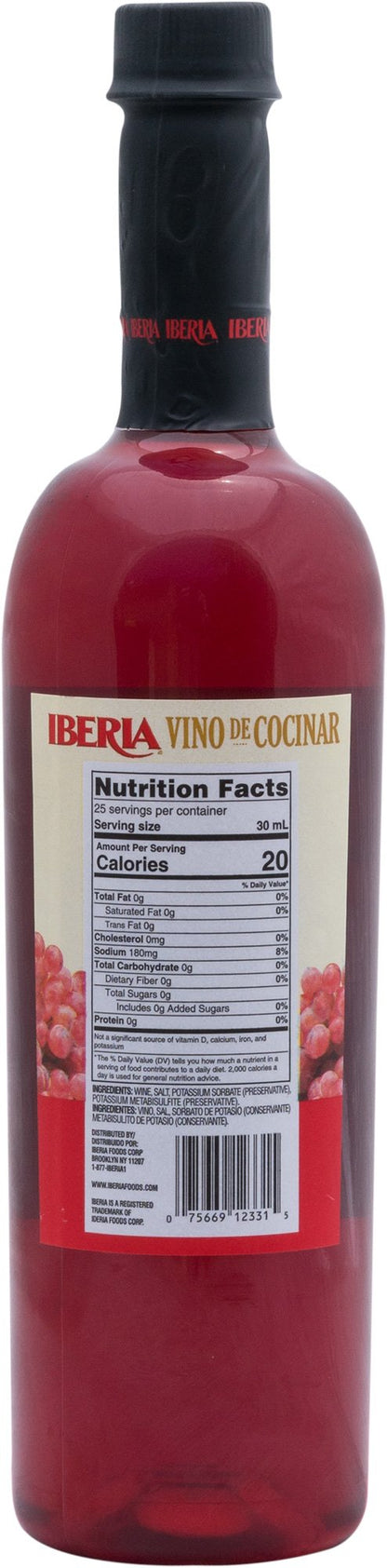 Product image of Iberia Red Cooking Wine Exclusively for Cooking Full-Strength Wine 25.4 fl oz 25.4 fl oz