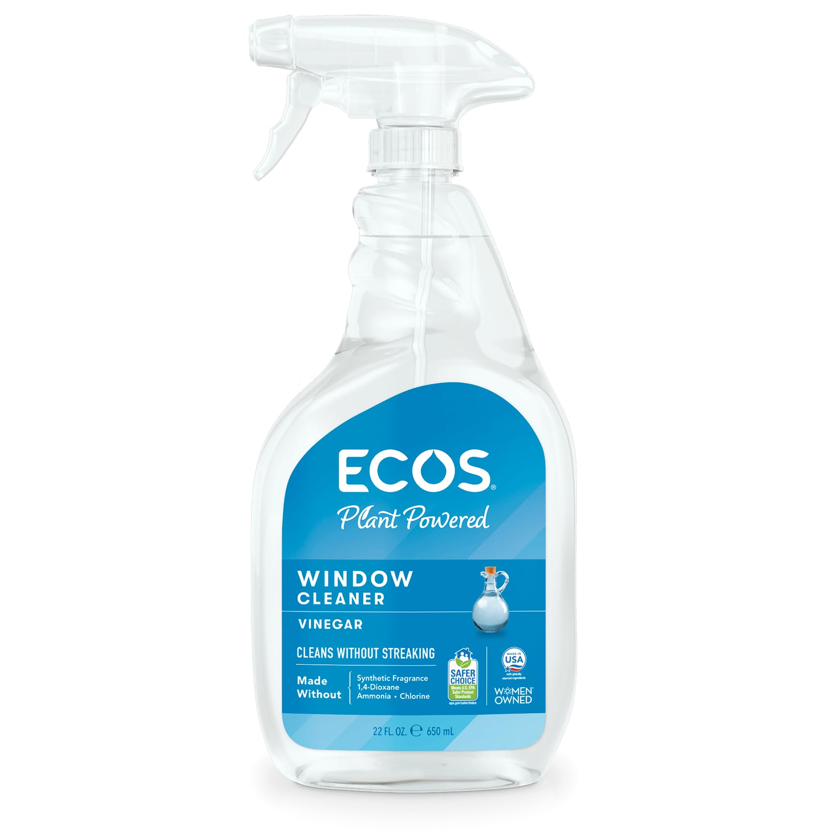 Product image of ECOS Window Cleaner Vinegar 22-oz Earth Friendly Products Pack of 3