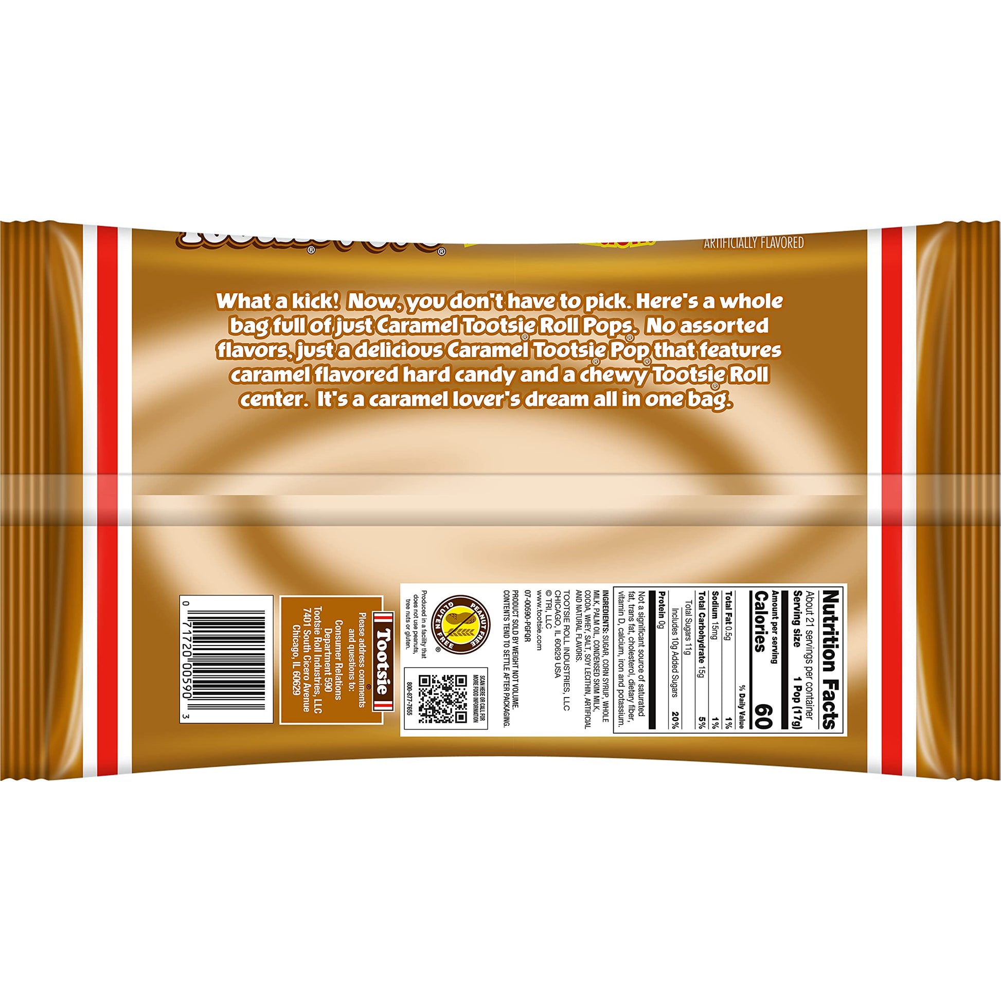 Product image of Tootsie Roll Tootsie Pops Limited Edition Caramel Flavor Individually Wrapped Lollipops Tootsie Roll Center