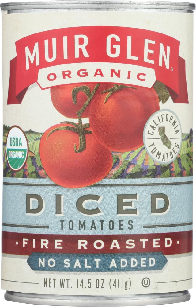 Product image of Muir Glen Organic Diced Fire Roasted Tomato No Salt 14.5 oz 14.5 oz Pack of 12