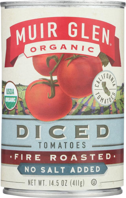 Product image of Muir Glen Organic Diced Fire Roasted Tomato No Salt 14.5 oz 14.5 oz Pack of 12