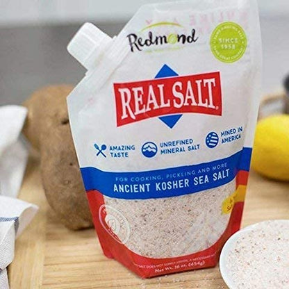 Product image of Redmond Real Kosher Salt Pouch 16 oz 16 oz Pack of 3