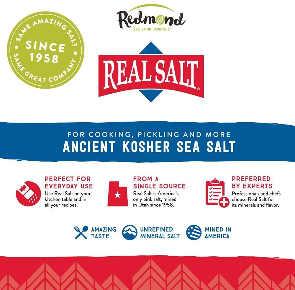 Product image of Redmond Real Kosher Salt Pouch 16 oz 16 oz Pack of 3