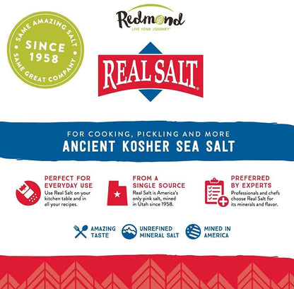 Product image of Redmond Real Kosher Salt Pouch 16 oz 16 oz Pack of 3