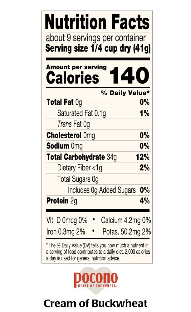 Product image of Pocono Organic Cream of Buckwheat Cereal 13 oz 13 oz Pack of 3