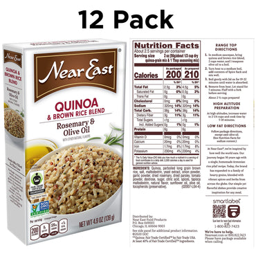 Product image of Quaker Near East Quinoa and Brown Rice Blend Rosemary and Olive Oil Boxes 4.9 oz 4.9 oz Pack of 6