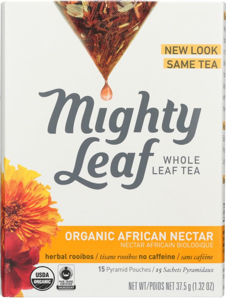 Product image of Mighty Leaf Organic African Nectar Tea Rooibos Herbal Blend Fruity Notes 1.32 oz 15 Pyramid Pouches 1.32 oz