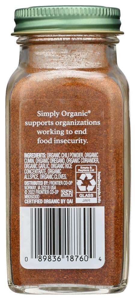 Product image of Simply Organic Chili Powder Certified Organic 2.89 oz 2.89 oz Pack of 2