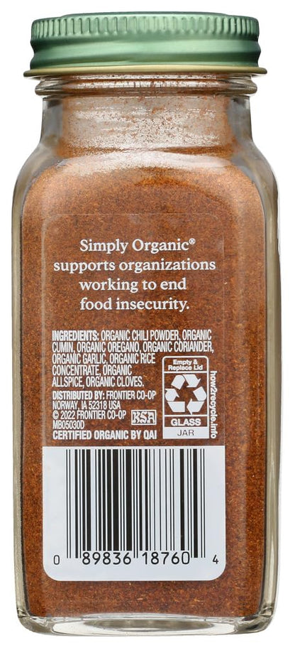 Product image of Simply Organic Chili Powder Certified Organic 2.89 oz 2.89 oz Pack of 2
