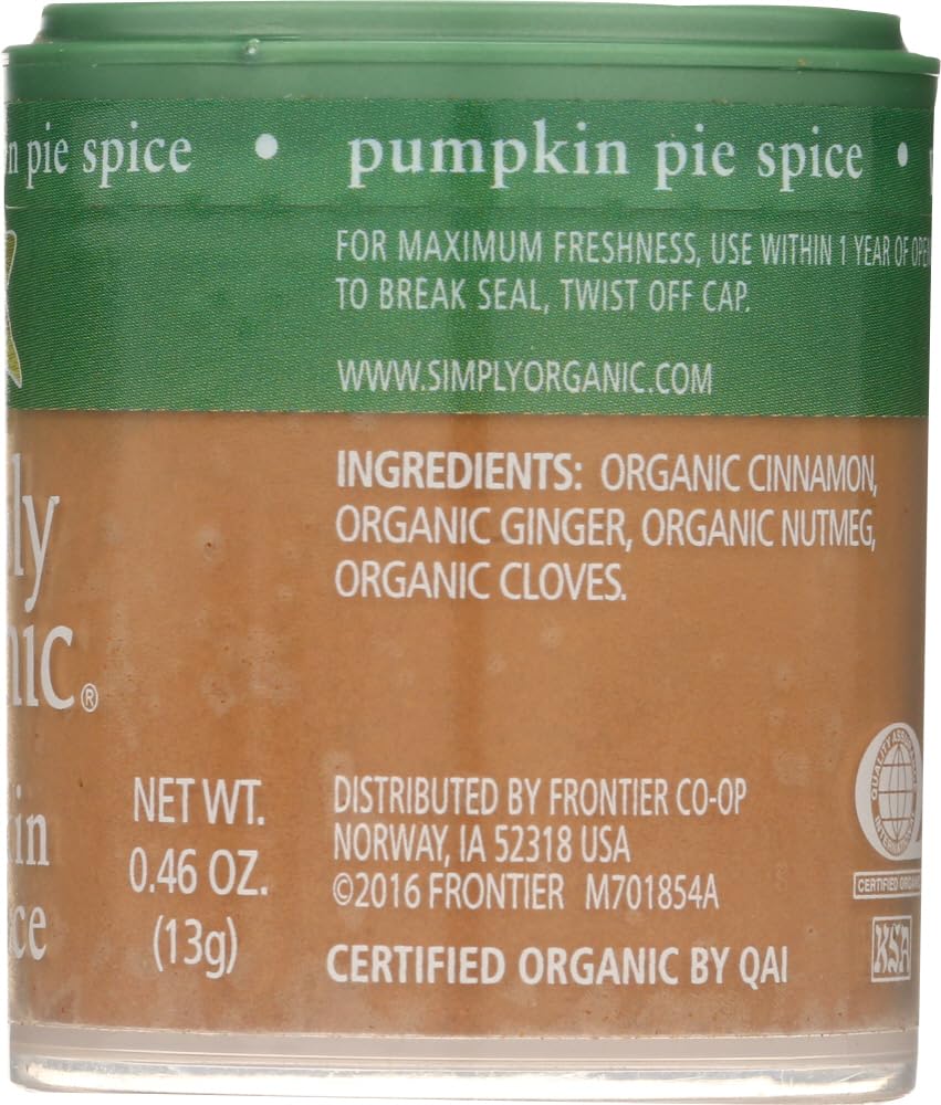 Product image of Simply Organic Pumpkin Pie Spice Certified Organic 0.46 oz 0.46 oz Pack of 12