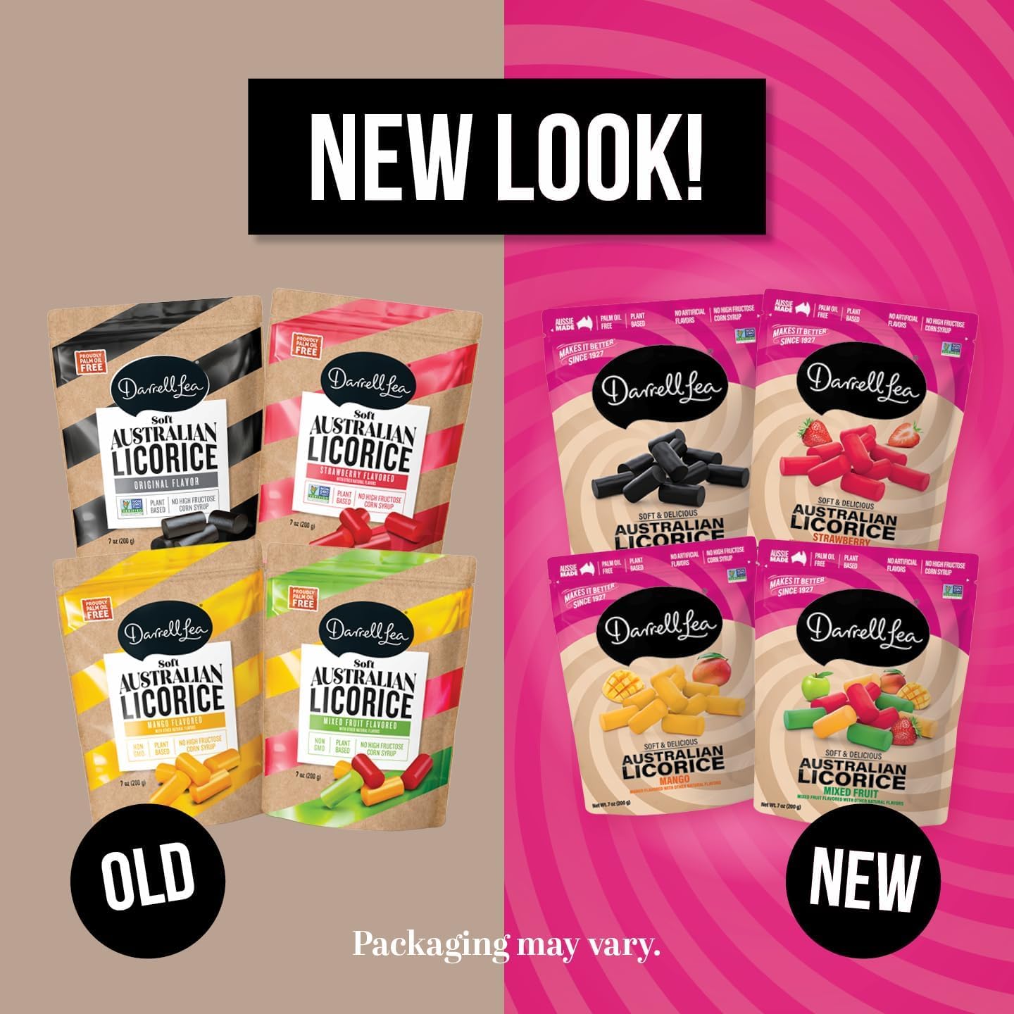 Product image of Darrell Lea Soft Australian Licorice Black Flavor Bag Non-GMO Plant Based Chewy Candy Made in Australia 7 oz