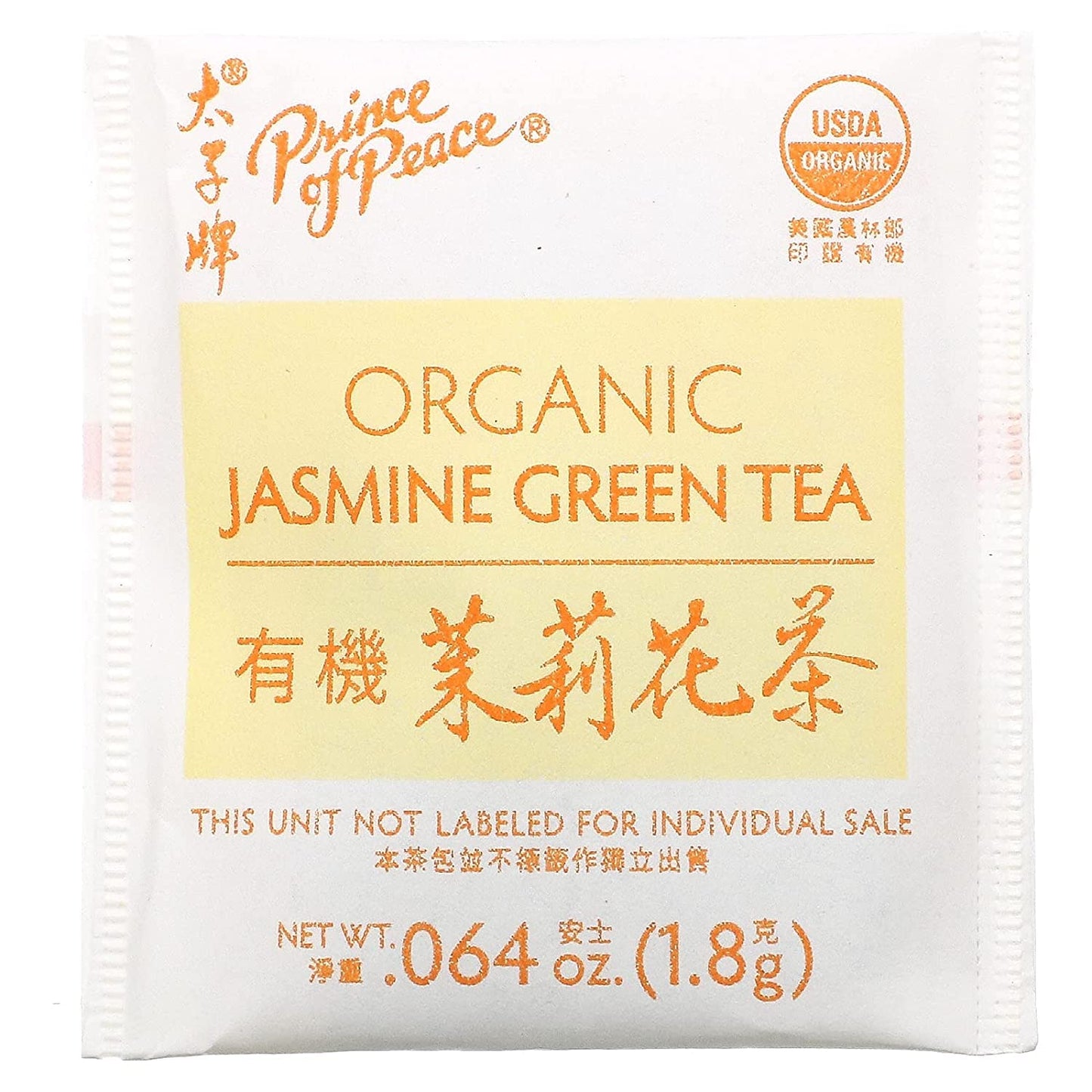 Product image of Prince of Peace Organic Jasmine Green Tea 100 Tea Bags