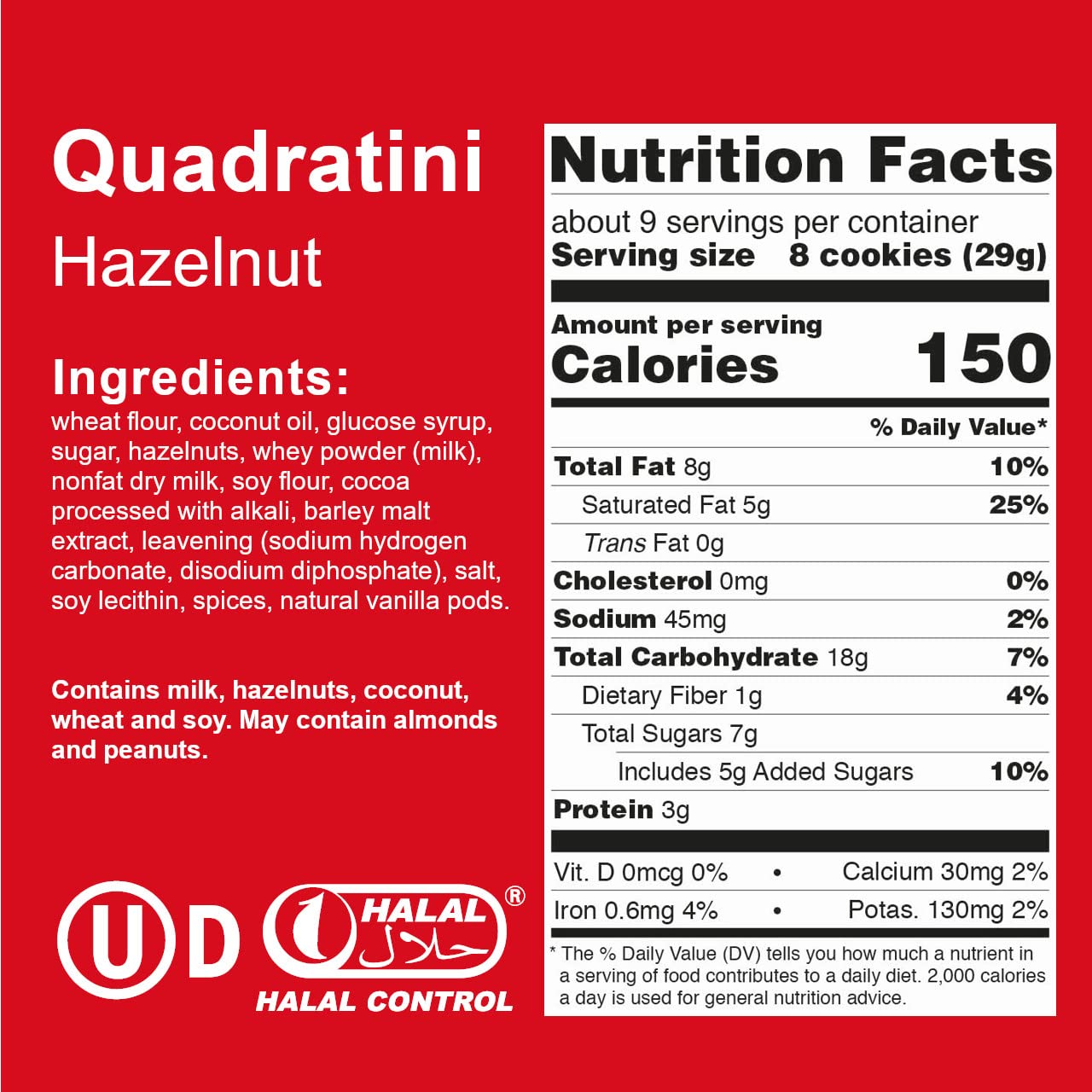 Product image of Loacker Quadratini Bite Size Wafer Cookies Hazelnut 8.82 oz 8.82 oz