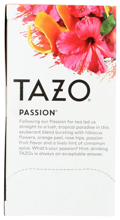Product image of Tazo Passion Herbal Infusion Tea Caffeine Free 20 ct Tea Bags Pack of 6