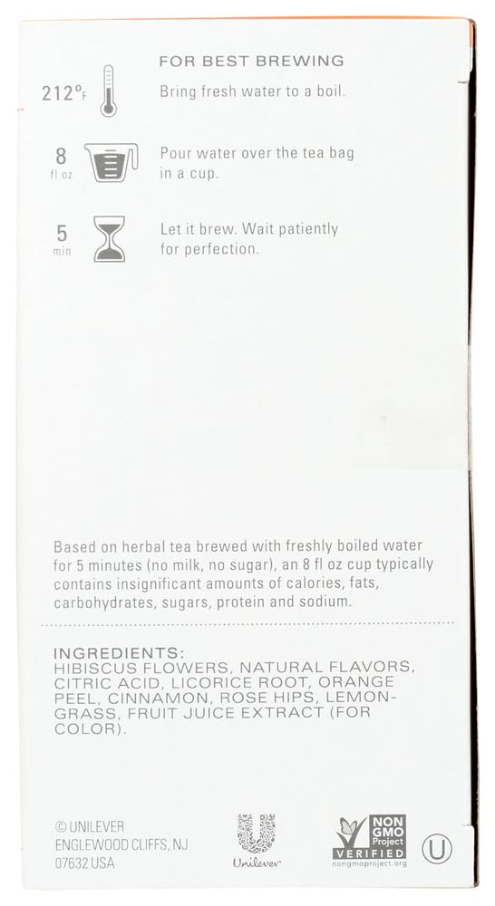 Product image of Tazo Passion Herbal Infusion Tea Caffeine Free 20 ct Tea Bags Pack of 6