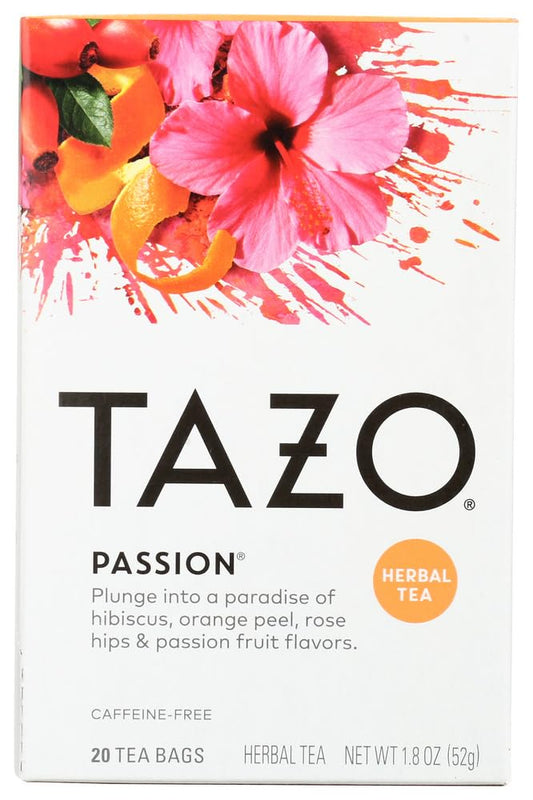 Product image of Tazo Passion Herbal Infusion Tea Caffeine Free 20 ct Tea Bags Pack of 6