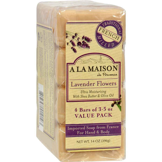 Product image of A LA MAISON Bar Soap Lavender Flower Value Pack of 4