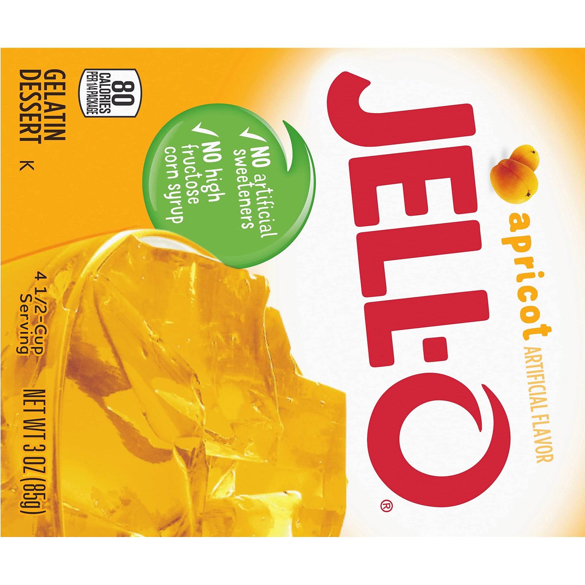 Product image of Jell-O Apricot Gelatin Dessert Boxes 3 oz 3 oz Pack of 4