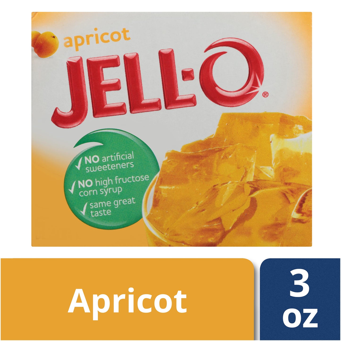 Product image of Jell-O Apricot Gelatin Dessert Boxes 3 oz 3 oz Pack of 4
