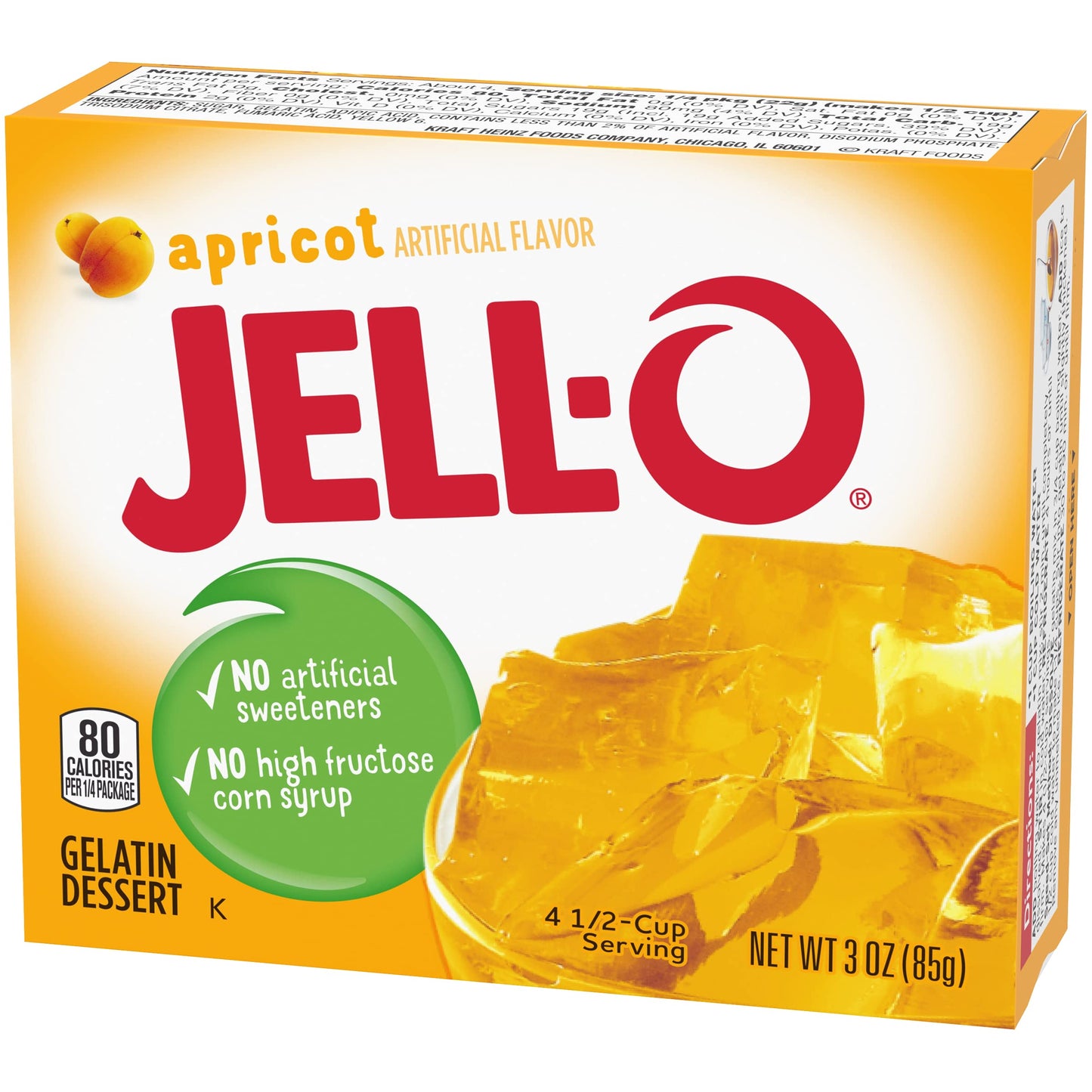Product image of Jell-O Apricot Gelatin Dessert Boxes 3 oz 3 oz Pack of 4
