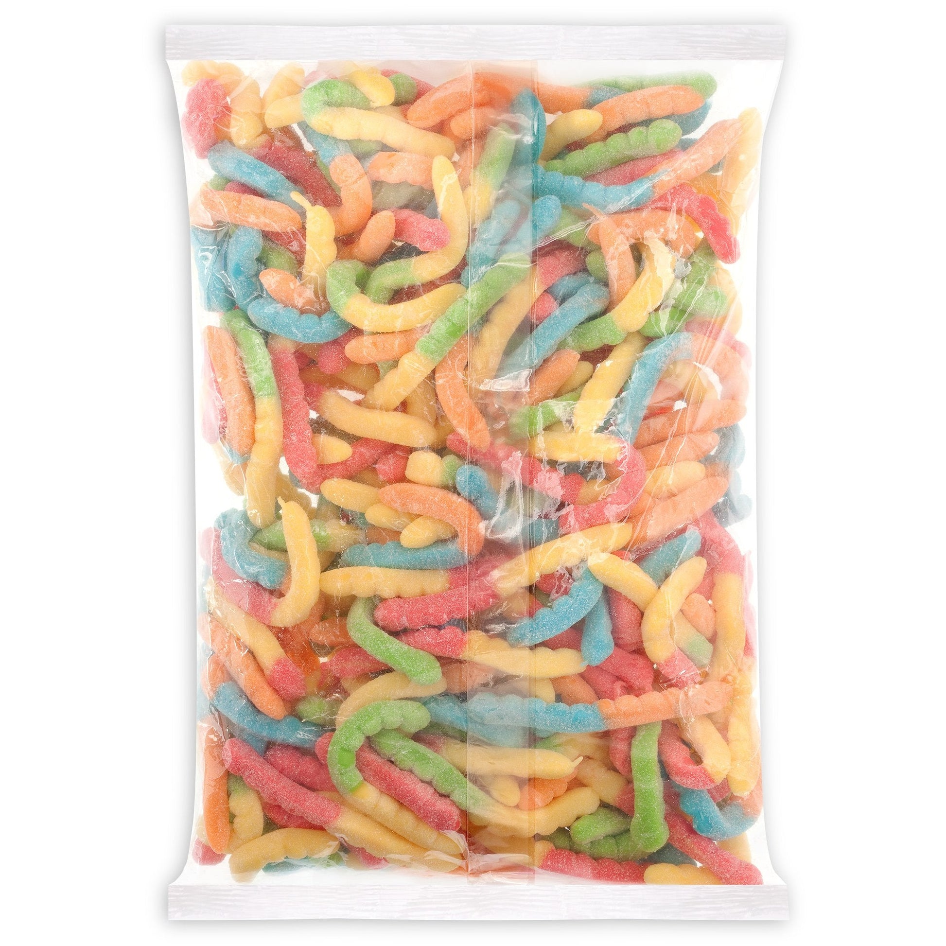 Product image of Albanese Candy Sour Large Neon Gummi Worms 4.5 lb Bag