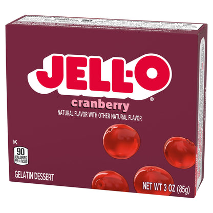 Product image of Jell-O Gelatin Dessert Cranberry Flavor 3-oz Boxes Pack of 4
