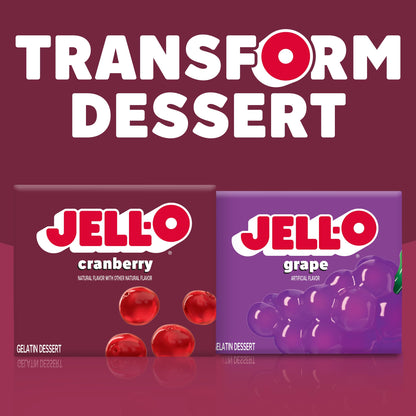 Product image of Jell-O Gelatin Dessert Cranberry Flavor 3-oz Boxes Pack of 4
