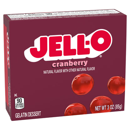Product image of Jell-O Gelatin Dessert Cranberry Flavor 3-oz Boxes Pack of 4