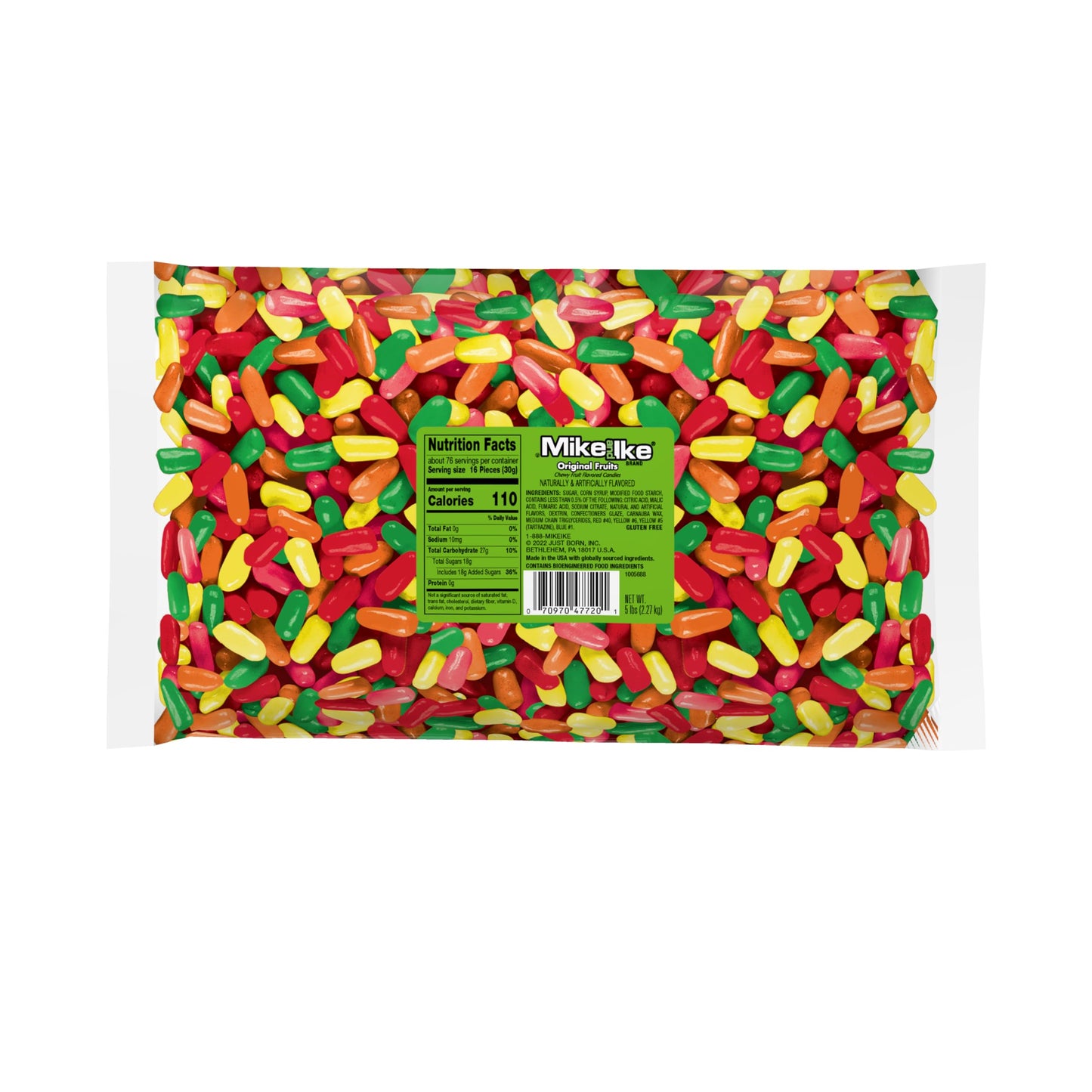 Product image of Just Born Mike and Ike Original Flavors Chewy Candy Bag 5 lb